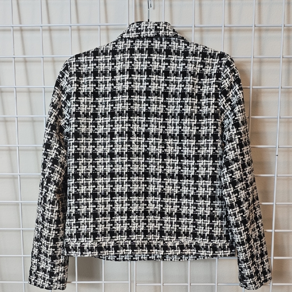 Nine West Women's Black and White Tweed Blazer‎ Size XS - Picture 8 of 16